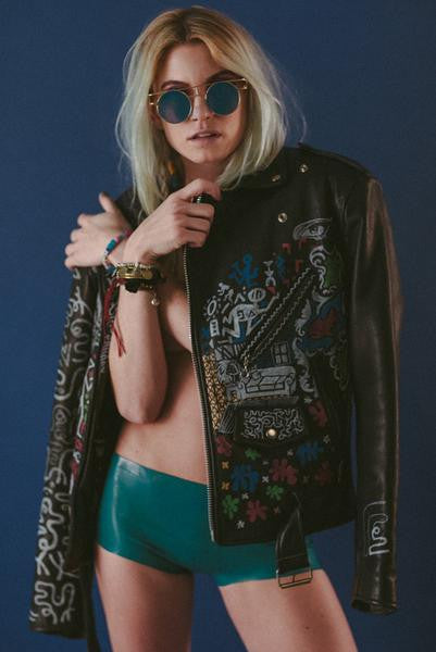 [ESQ] PiX3LFACE  LEATHER JACKET