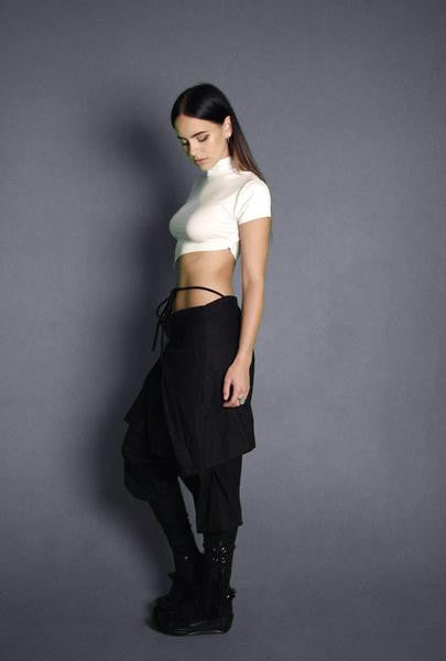 JiiNE UNiSEX SAMURAi SLACKS - BLACK (ONE SIZE)