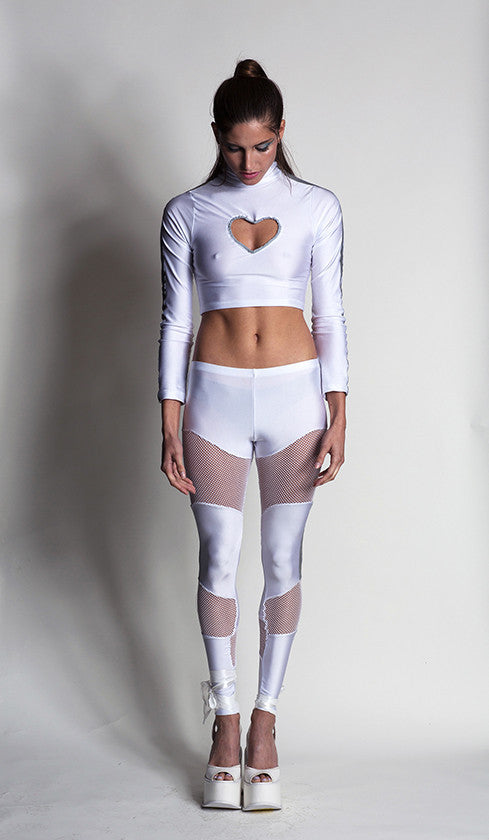 L♥VR MΞSH LΞGGINGS [ᴡʜɪᴛᴇ]